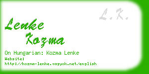 lenke kozma business card